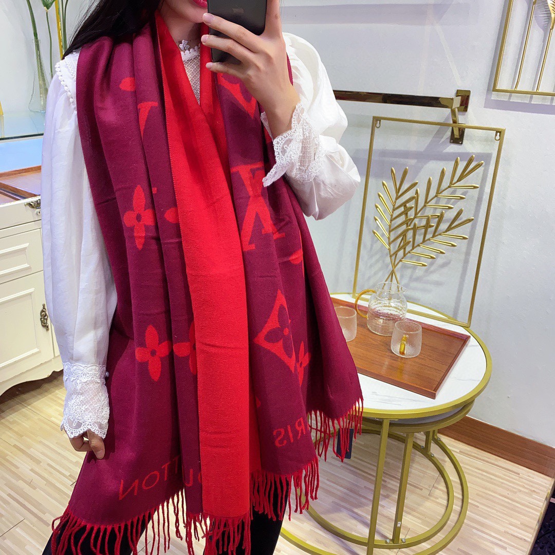 Louis Vuitton_SCARF_RED_65x180